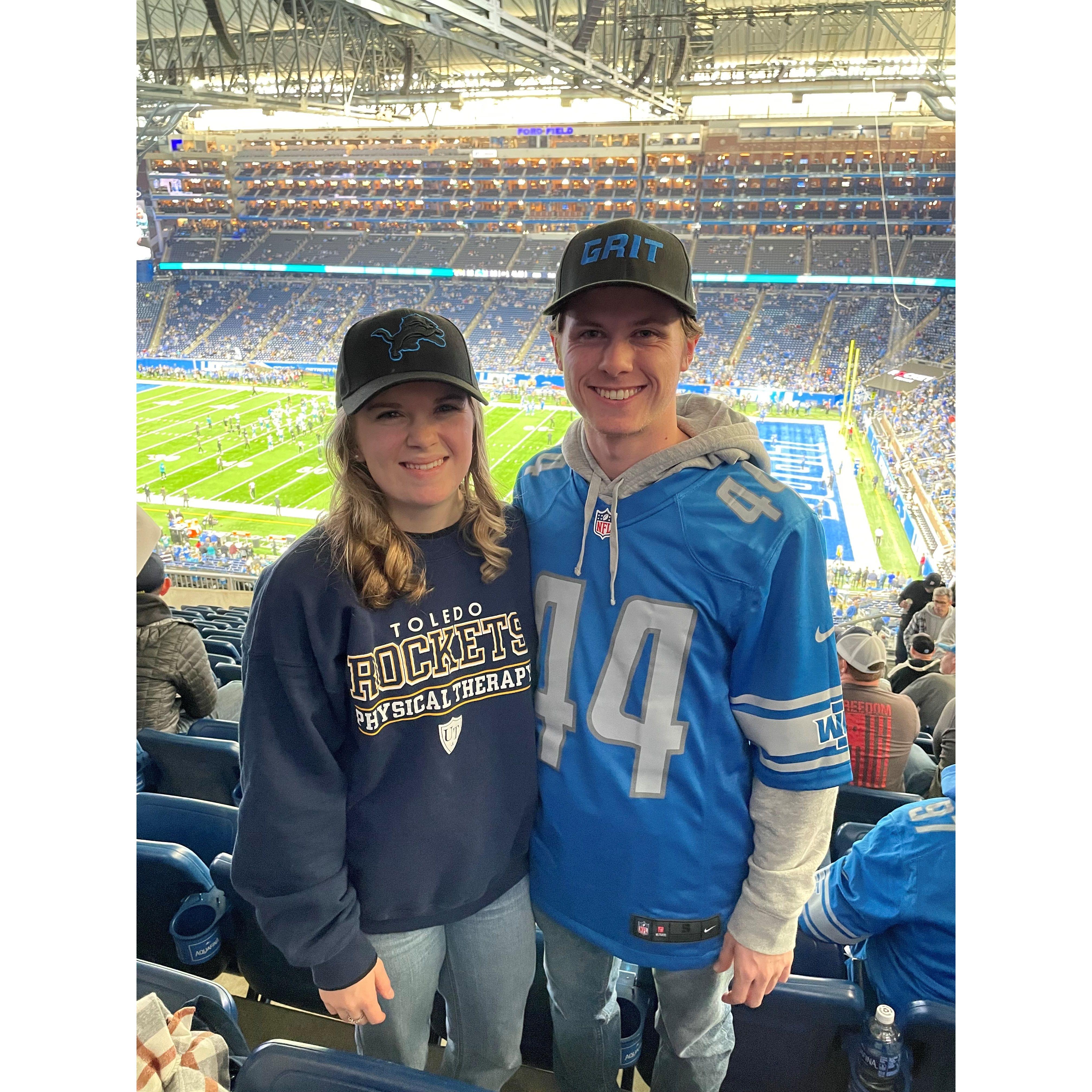 December 4th, 2022 - Detroit Lions football game.
