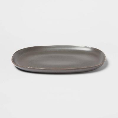 15" x 10" Stoneware Tilley Serving Platter Dark Gray - Threshold™