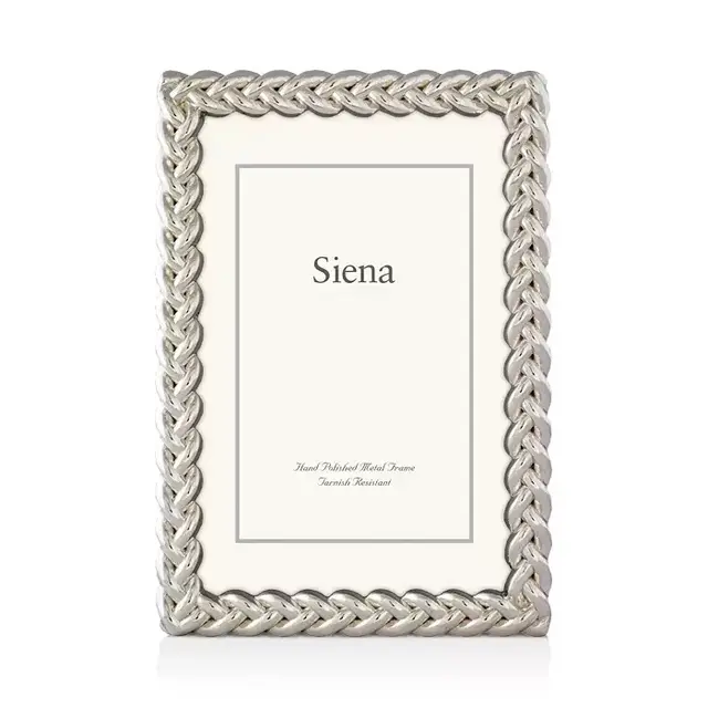 Siena Tizo Silver Braid Frame, 8" x 10"