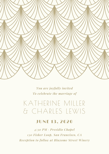 Baker Fan | Ivory | Zola Wedding Invitations