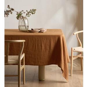 European Linen Tablecloth in Terracotta