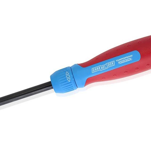 Channellock 131CBTP 13-in-1 Ratcheting Screwdriver Tamperproof | Multi-Bit Storage | 1/4-Inch Nut Driver | Quick-Load Handle with Cushion Grip | 28-Tooth Ratchet Mechanism Provides up to 225 lbs. of Torque