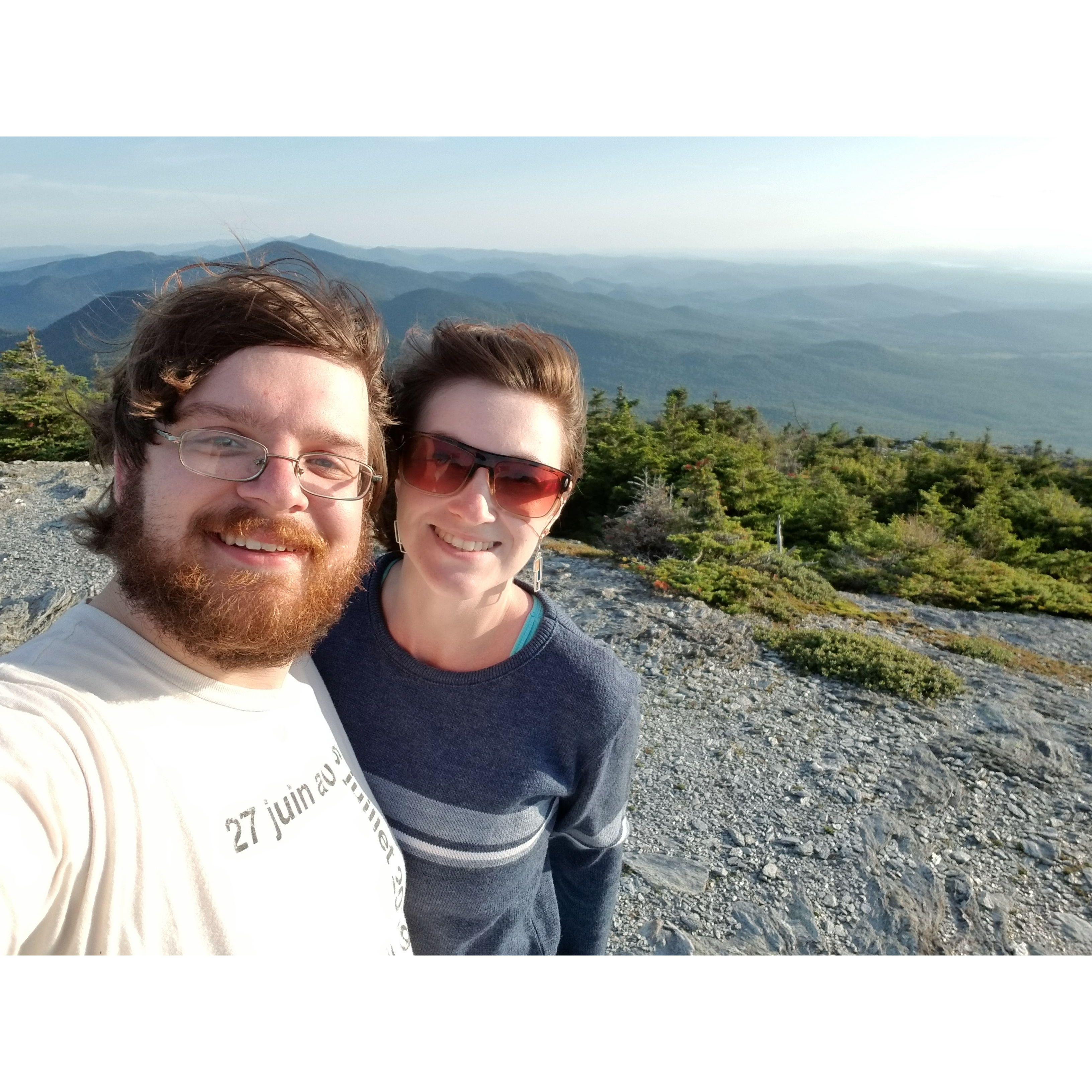 At the top of Mt. Mansfield, August 2019