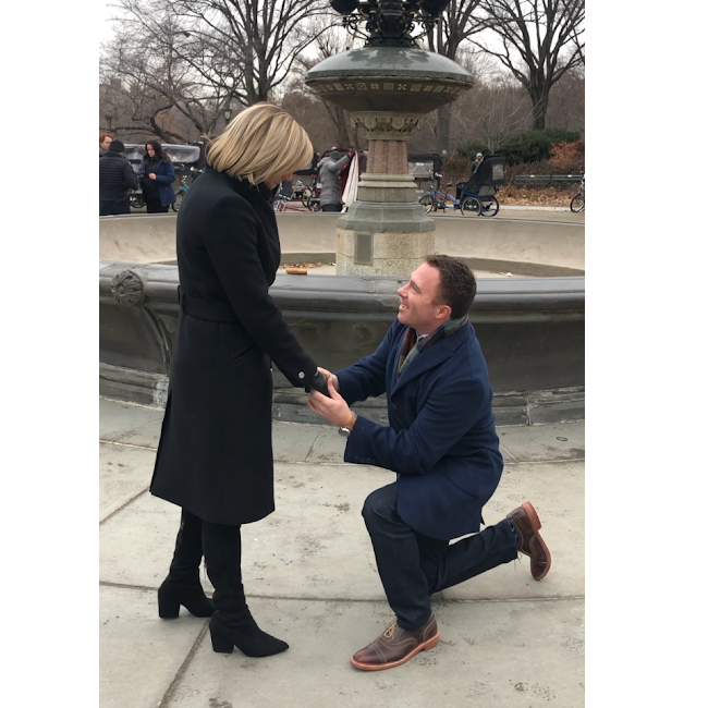 December, Friday 13, 2019 - Brian proposed in Central Park in New York City!