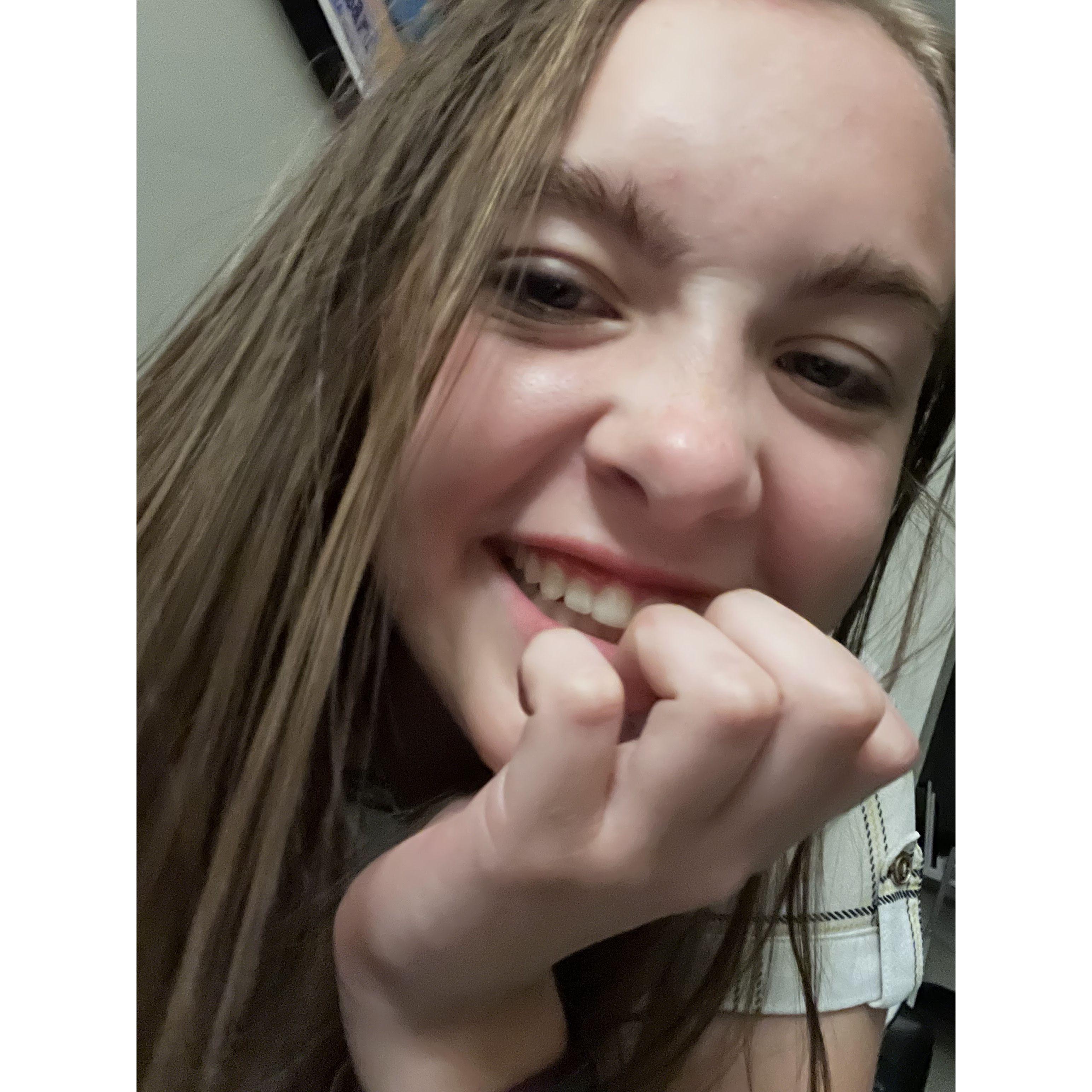 Morgan took dozens of selfies on my phone everytime I left it alone. She thought she'd get her face stuck in my mind- it never left