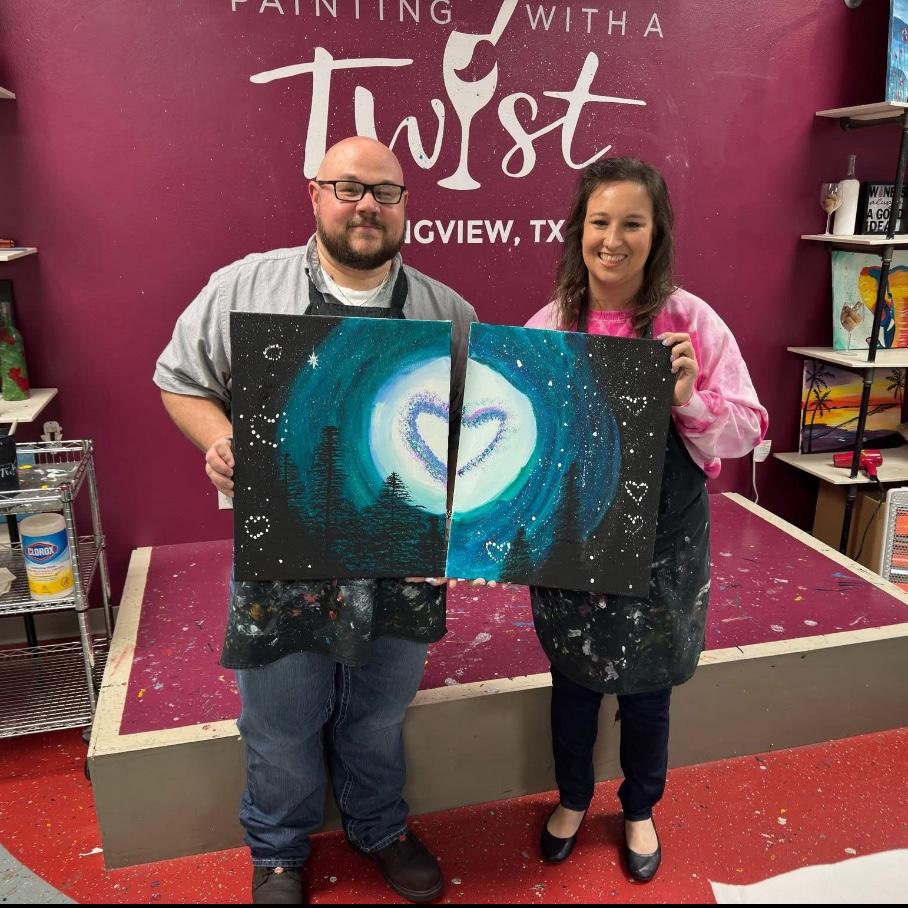 Painting with a twist! A part of our valentines date