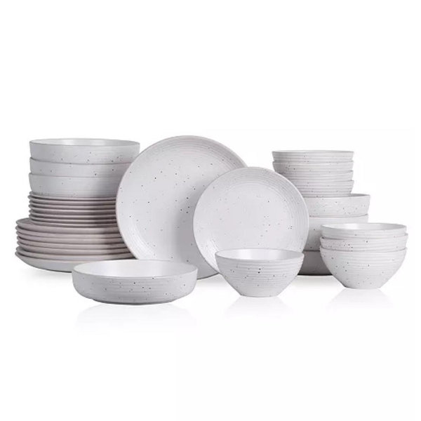 WHITE - Lauren 32 Pc. Dinnerware Set, Service for 8