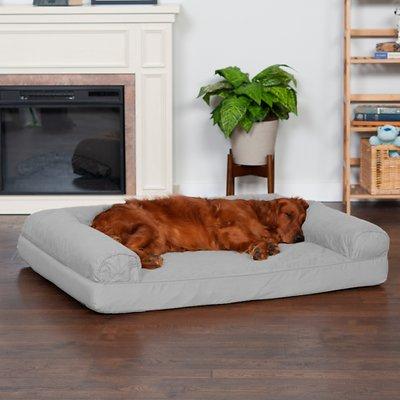 FurHaven Quilted Orthopedic Sofa Cat & Dog Bed w/ Removable Cover (Silver Gray)