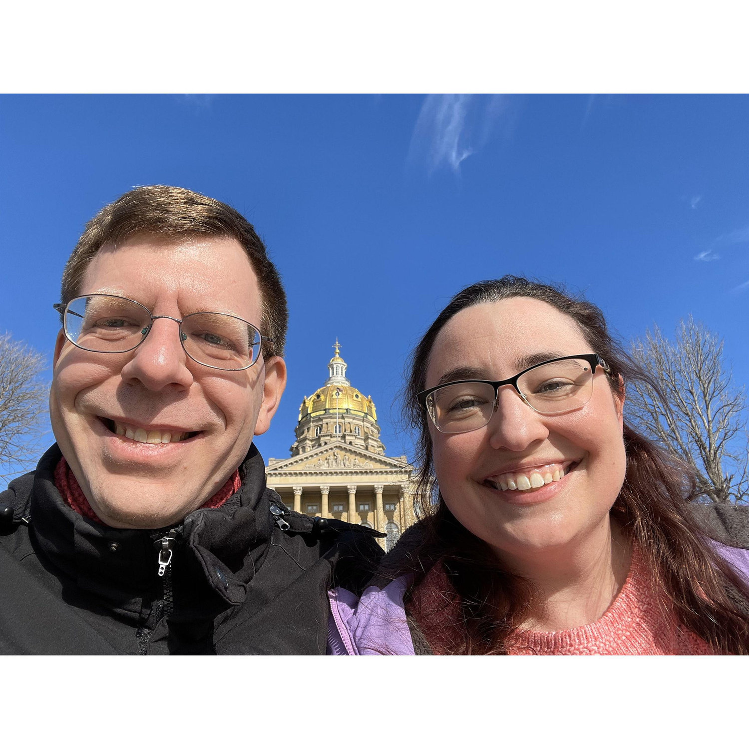 Our first date, in Des Moines, Iowa!