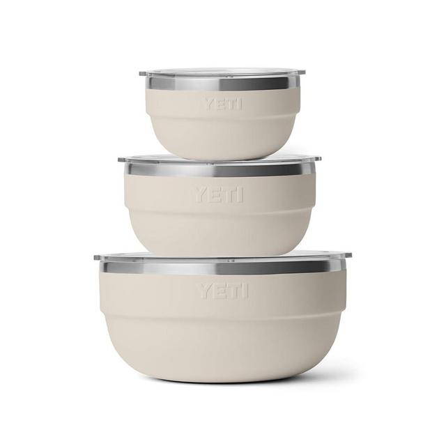 YETI Nestable Standard Food Storage Bowl Set, (1) 1 QT, (1) 2 QT, and (1) 4.5 QT, Cape Taupe
