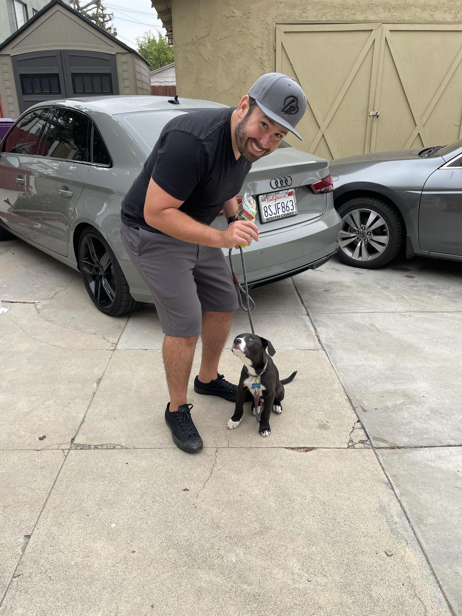 Boscoe's 1st walk!