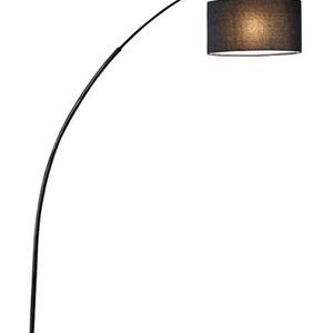 Major-Q 6931BK 81" H Steel Adjustable Arching Floor Lamp with Marble Base, Extra Large, Black