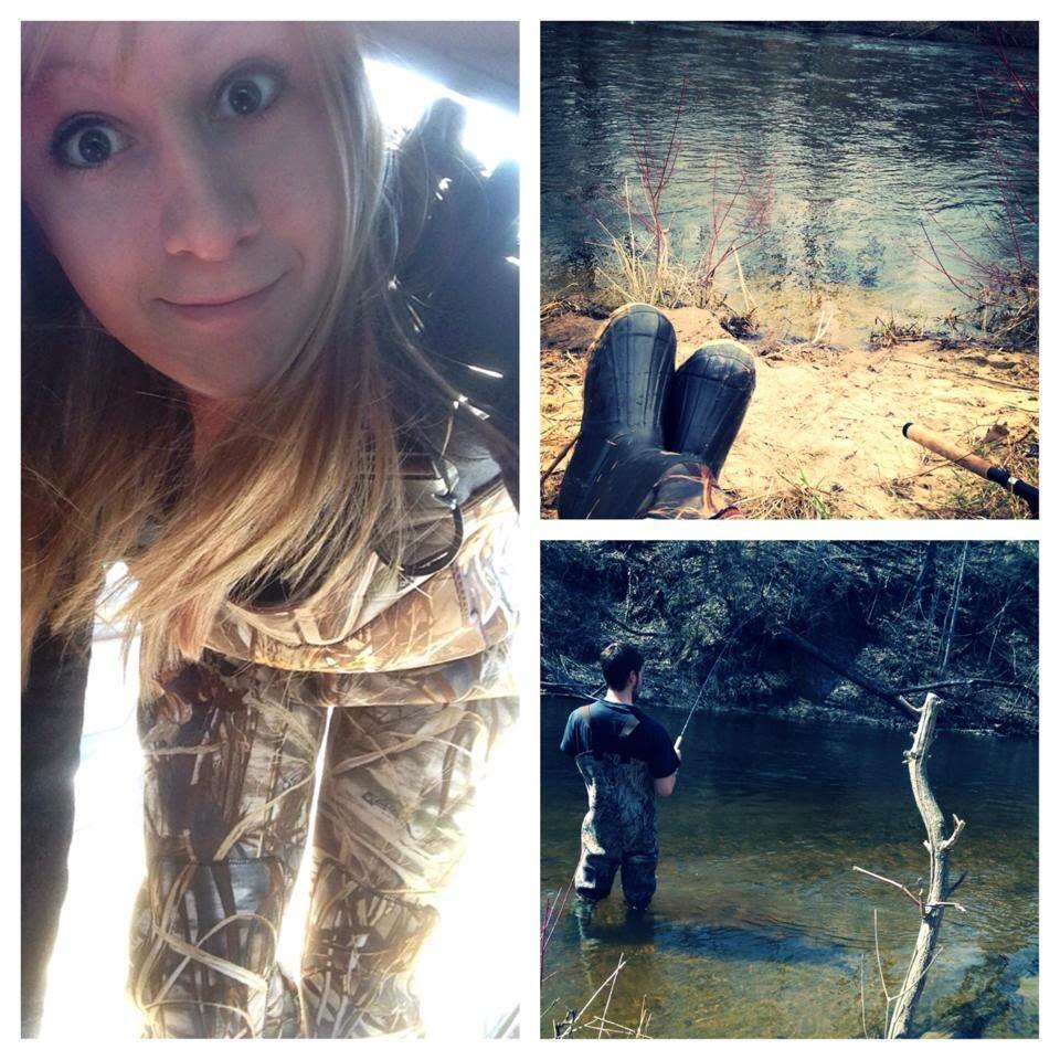 The first time Brandon took my river fishing :)