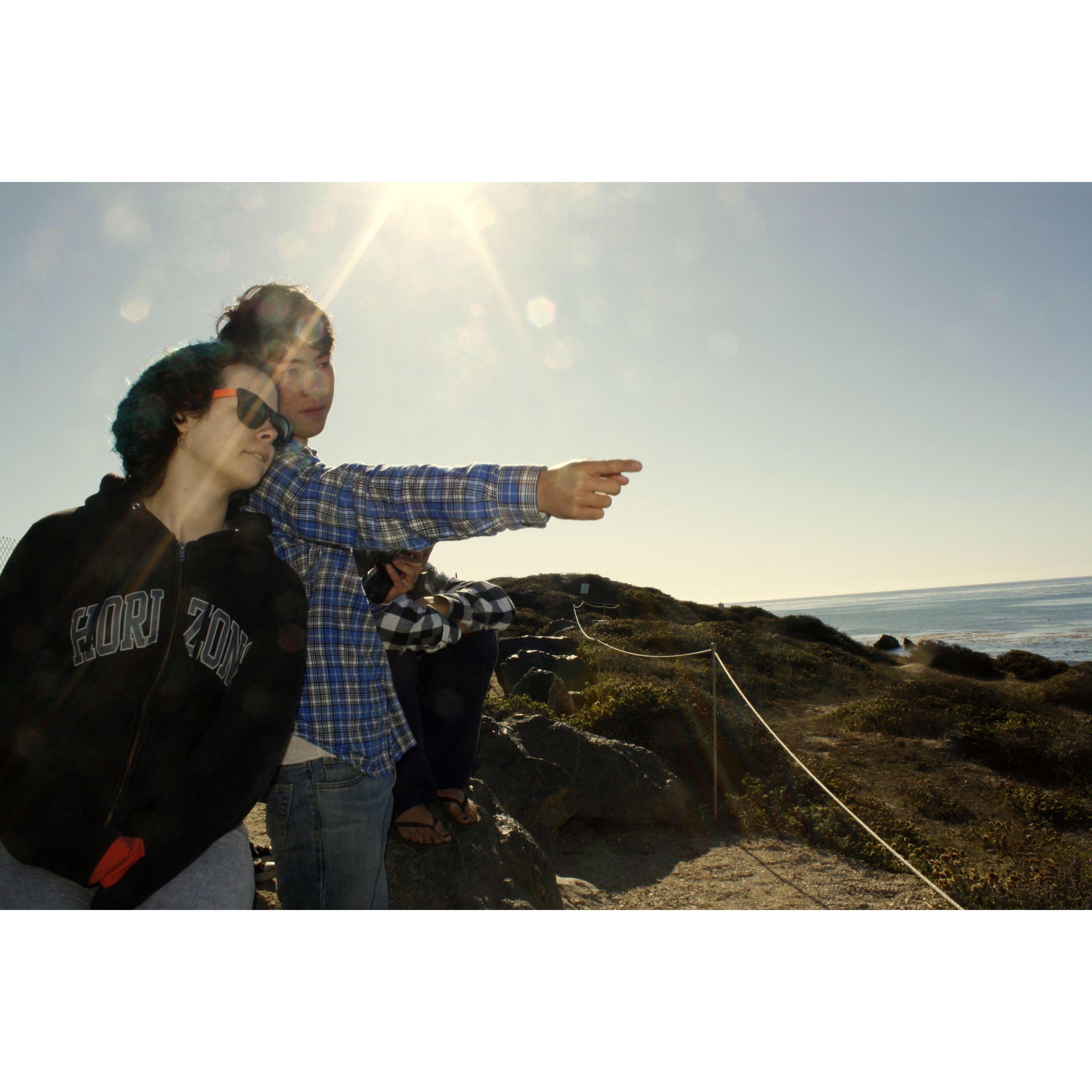 November 2009: During a camping trip on the California Coast.