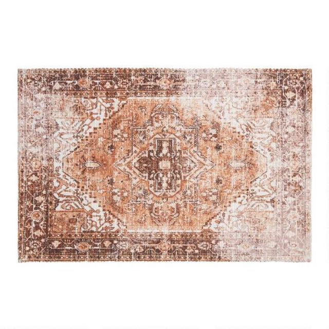 Hazel Brown Persian Rug Print Bath Mat