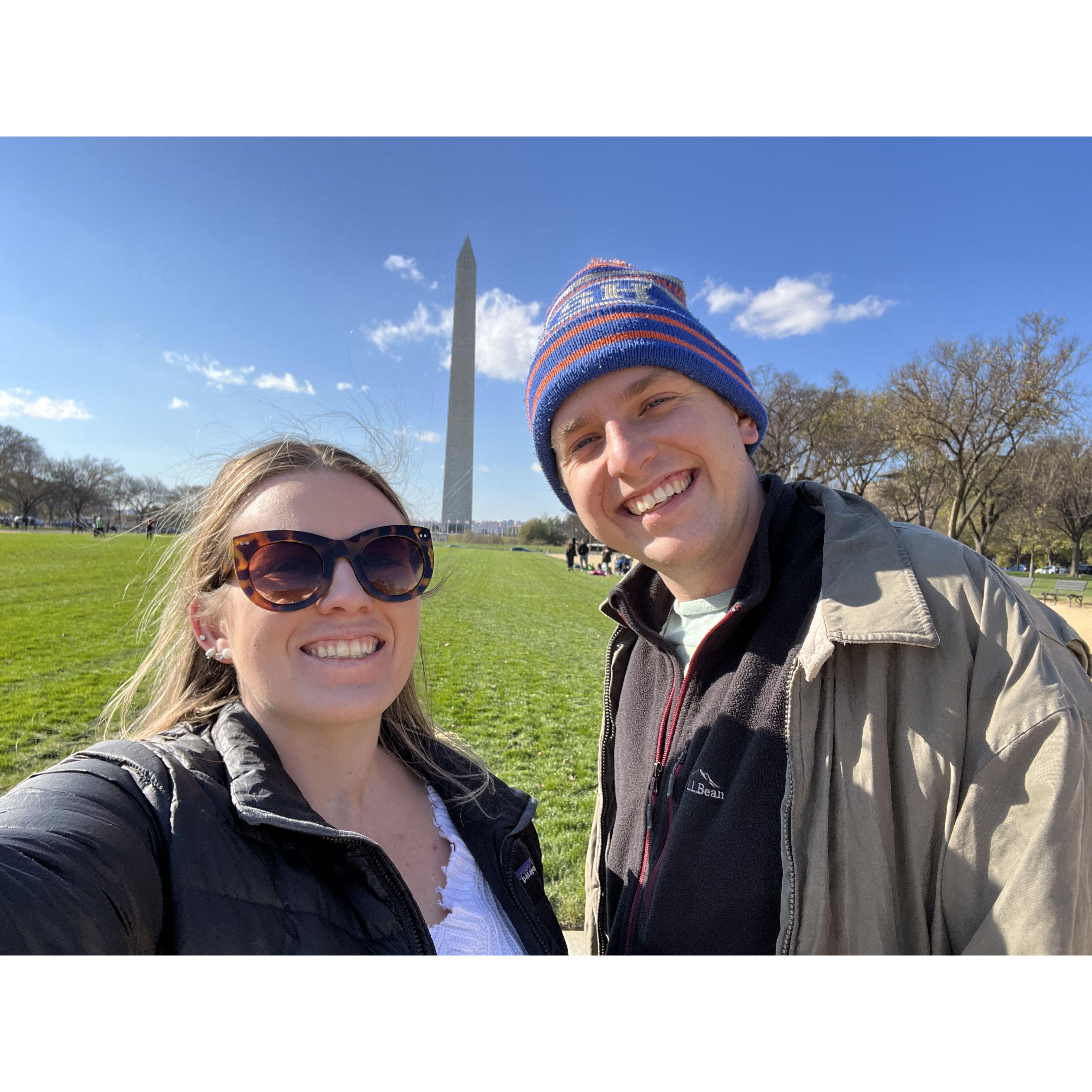 We've gone on many fun trips, including this one to DC,