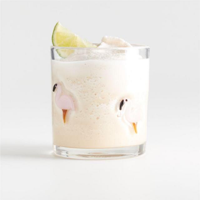 Keko Flamingo Double Old-Fashioned Glass