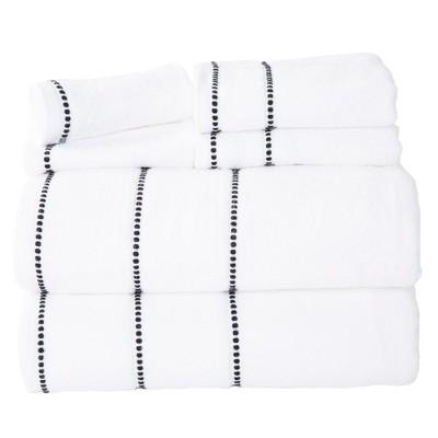 Solid Bath Towels And Washcloths 6pc White - Yorkshire Home
