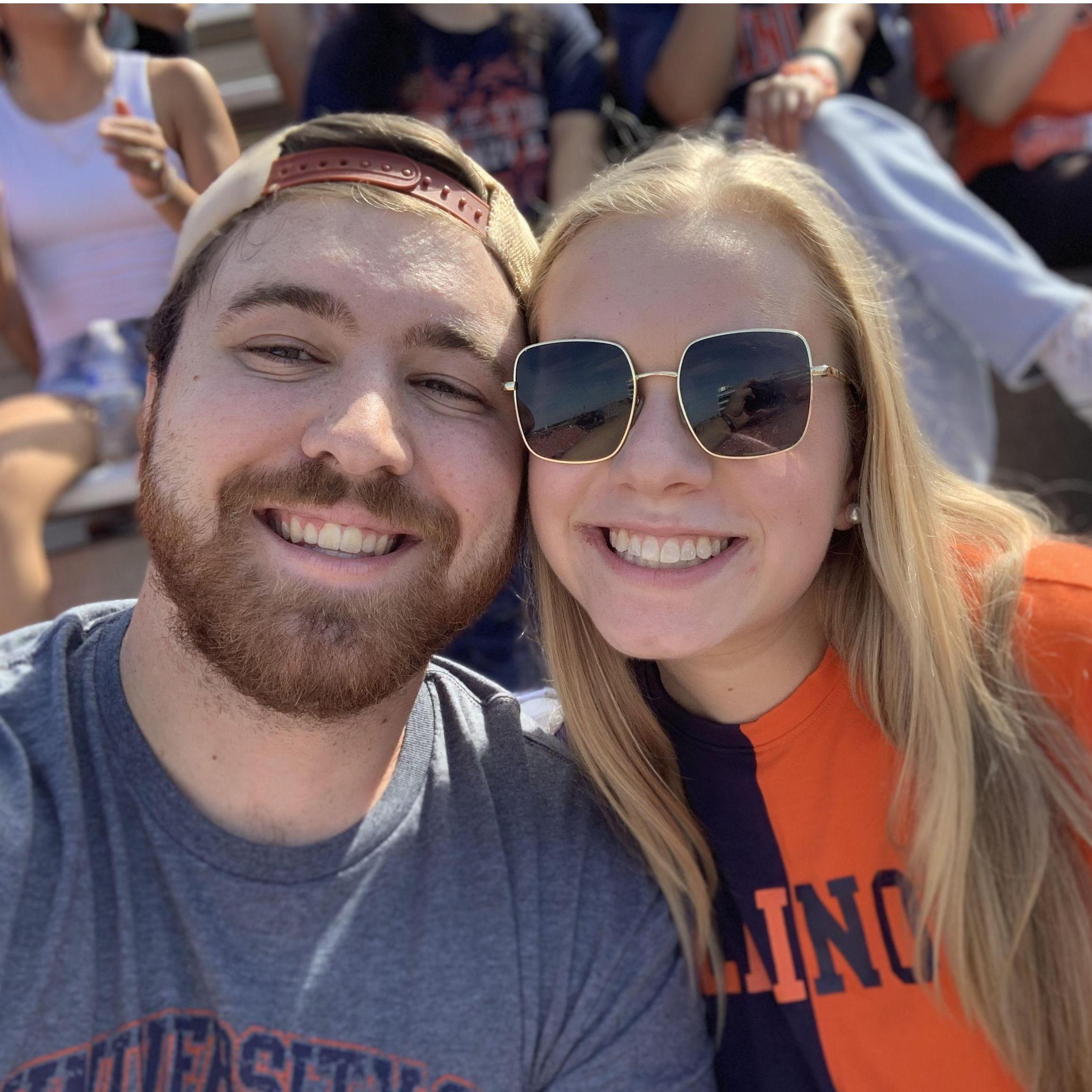 September 14th, 2024: We moved to Champaign, Illinois for grad school! We love being around B1G Ten Football again!