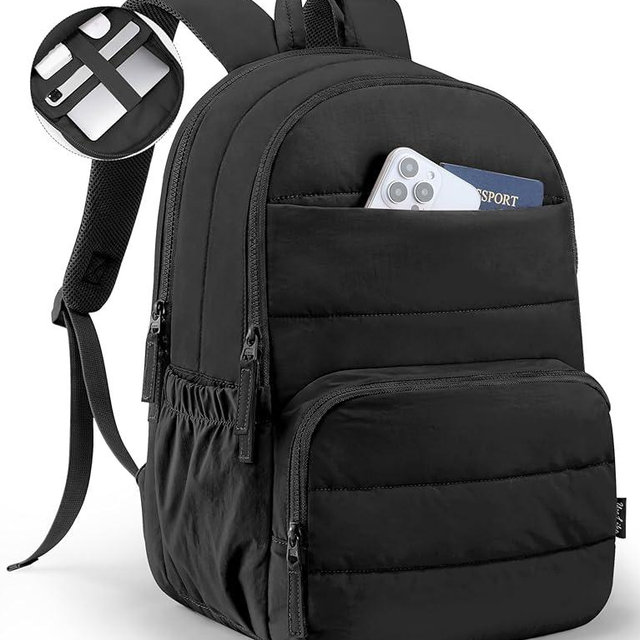 Uselike Travel Backpack for Women, 15.6 Inch Laptop Backpack, Quilted College Bookbag, Cute Work Backpacks, Water Resistant