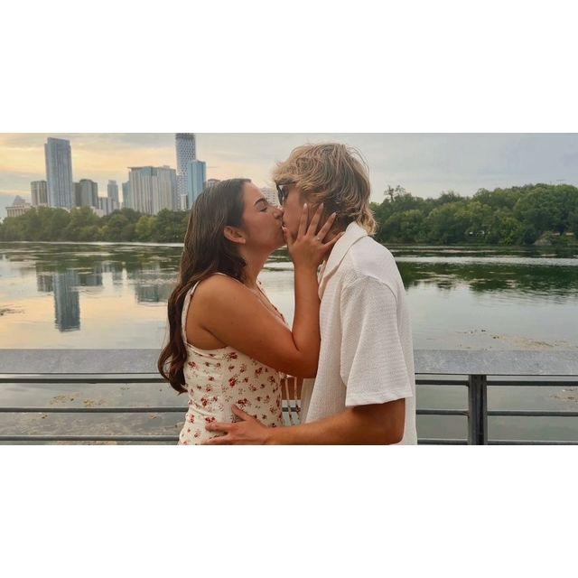 Us kissing after Wyatt proposed!