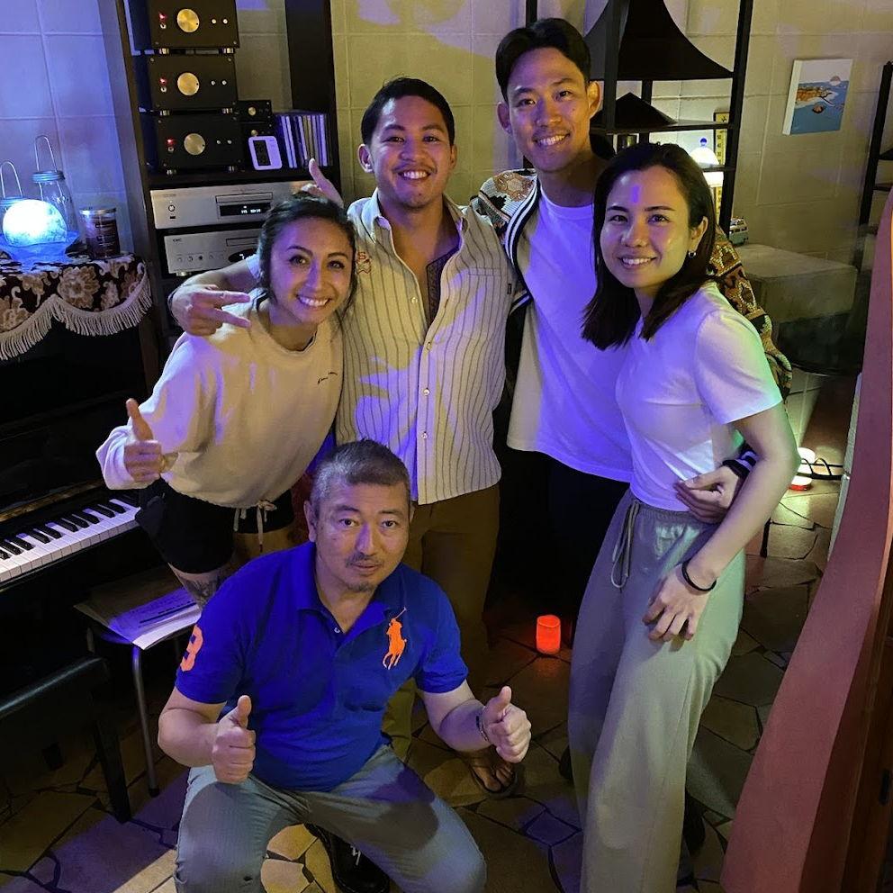 Last night in Oki with our great friends, Yone, Manami, and Higa-san.