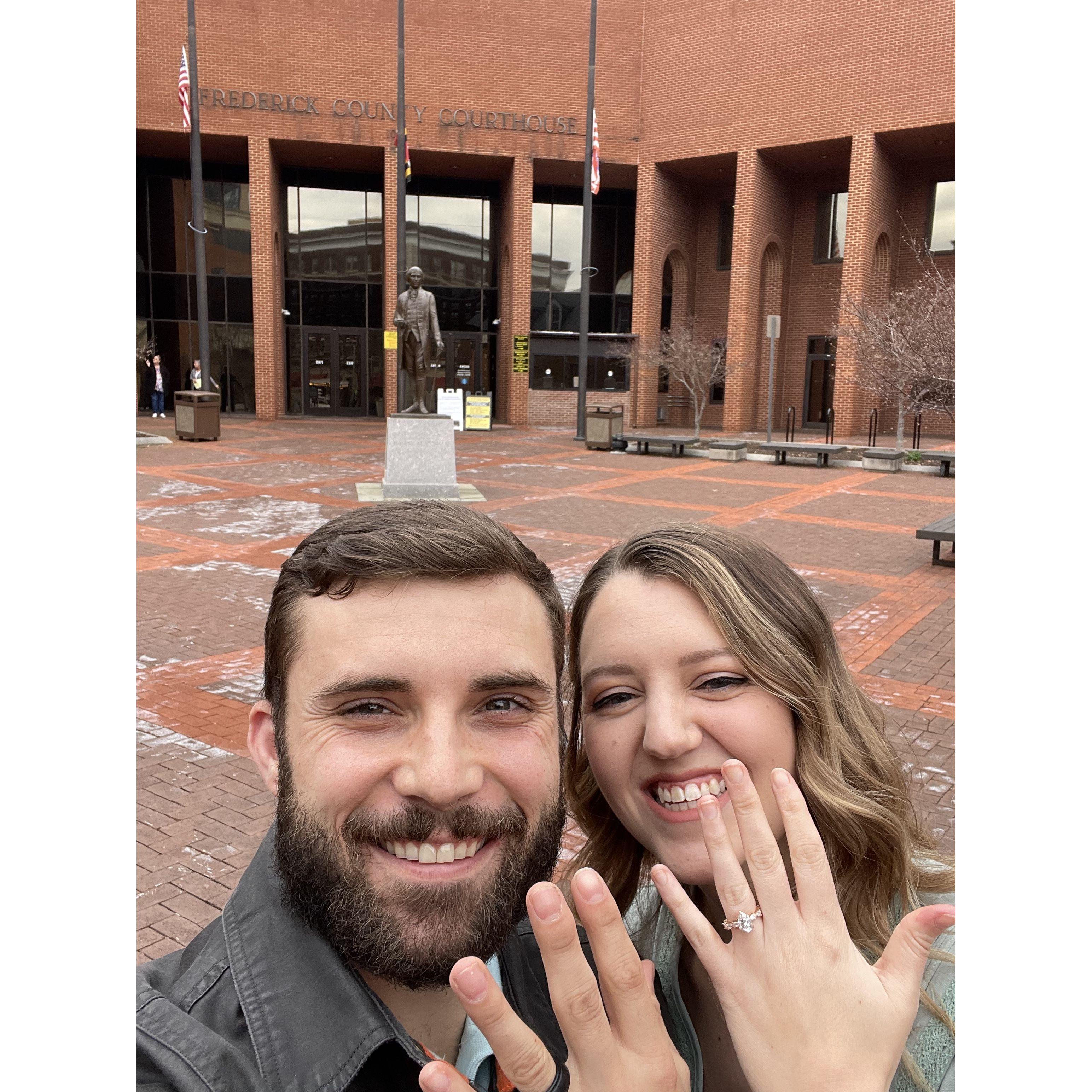 The day we actually got married! March 25, 2022