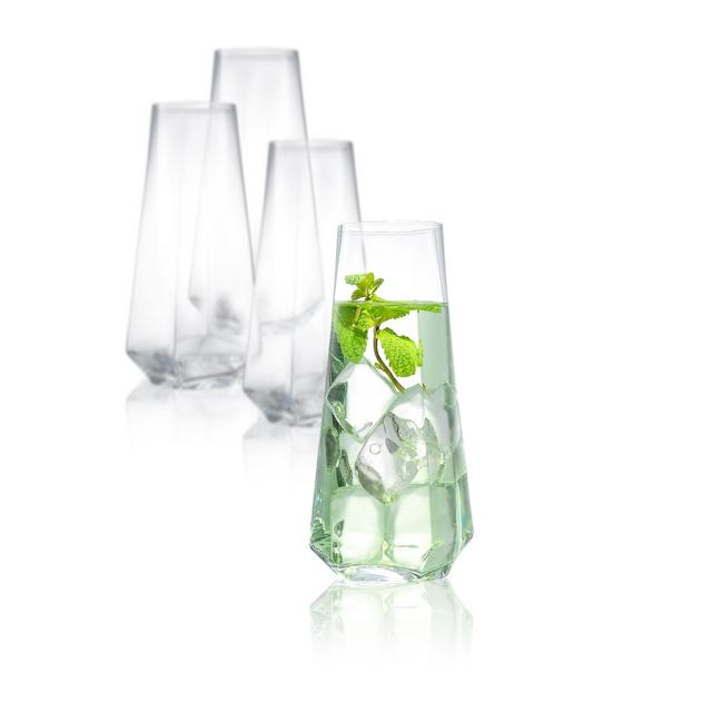 JoyJolt Infiniti Highball Glasses - Set of 4