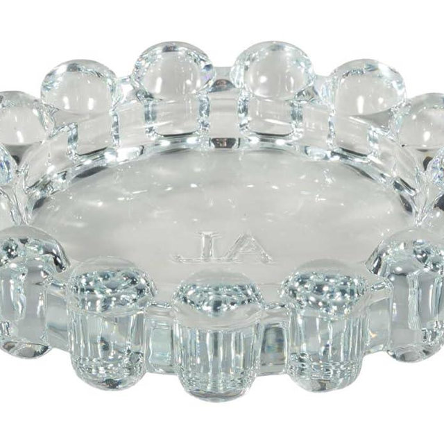 Alice Lane Original Bubble Candle Dish Large – Chic Clear Glass Candle Dish for Home Decor – Decorative Modern Candle Holder for Small Candles & Diffusers