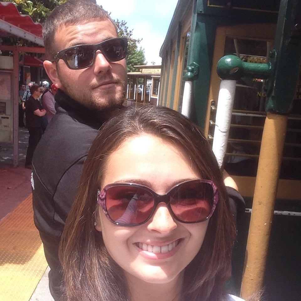 Riding around on trolly cars in San Francisco. July 2015