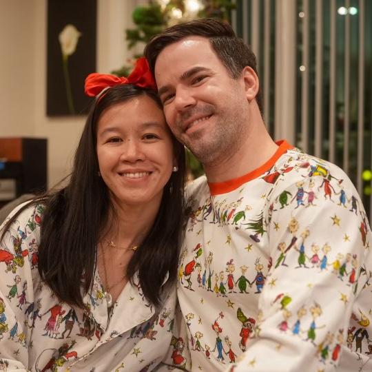Our kind of holiday magic- together in Pjs.