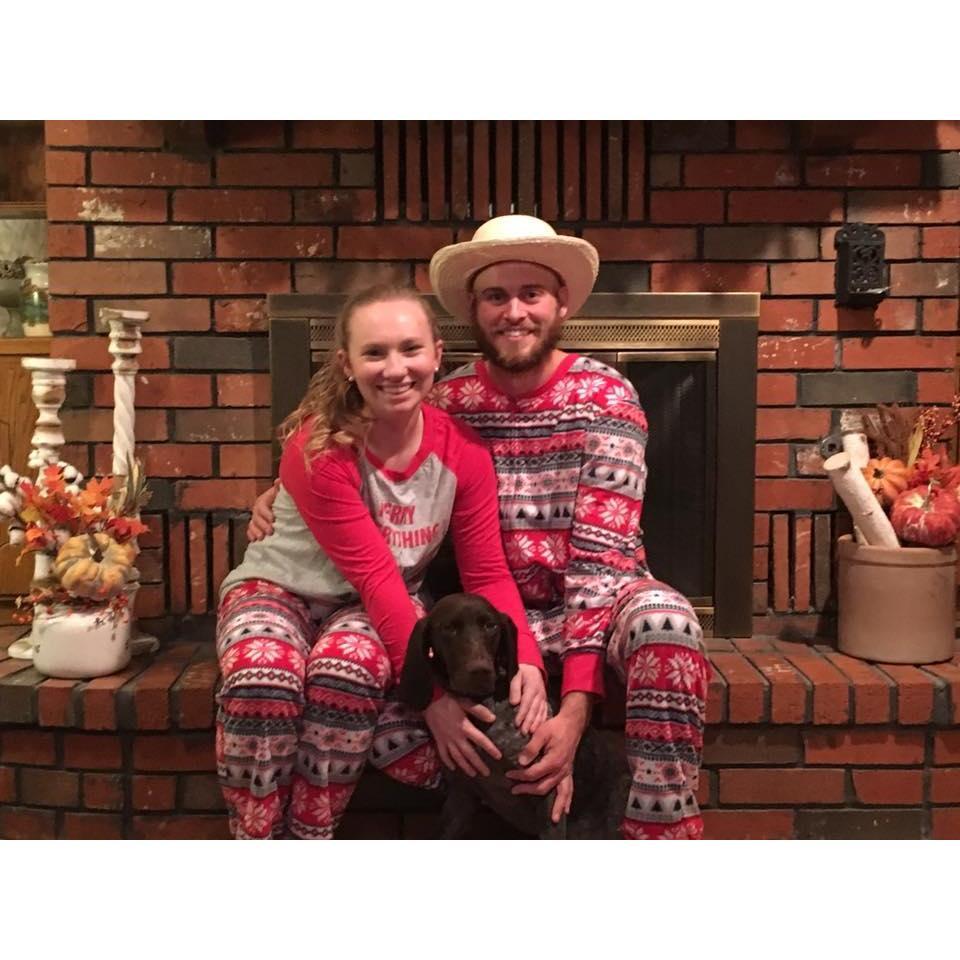 Our first family photo #matchingpajamas