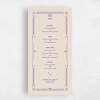 Blue Wedding Menu - Augusta