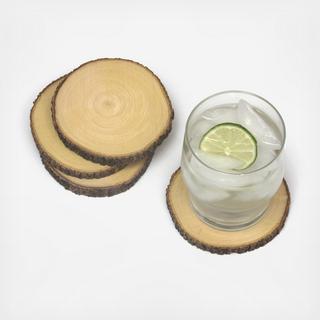 Acacia Slab Coasters, Set of 4