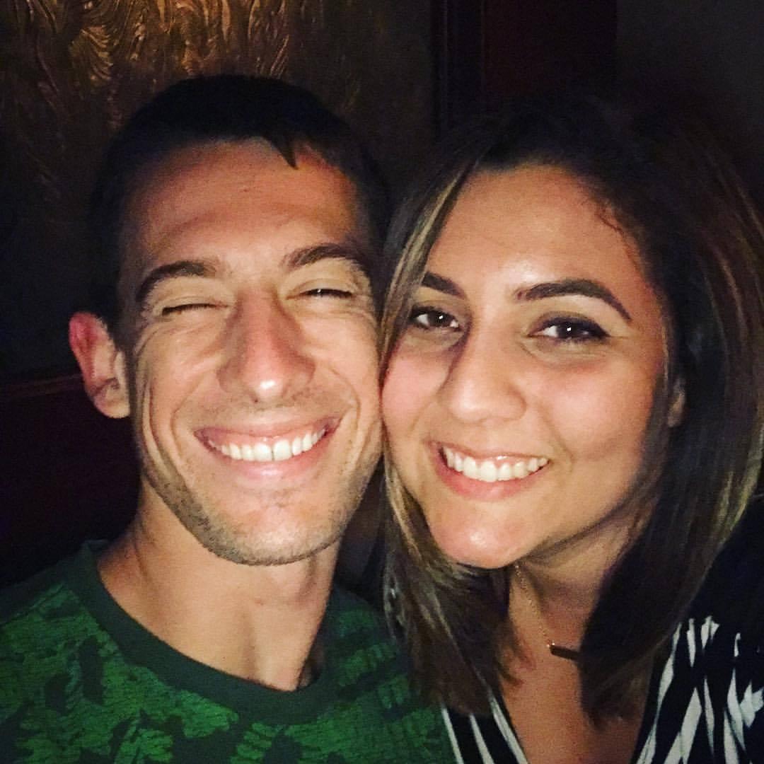 Our first photo of just us two together at The Big Easy in downtown Petaluma, in our first month of dating