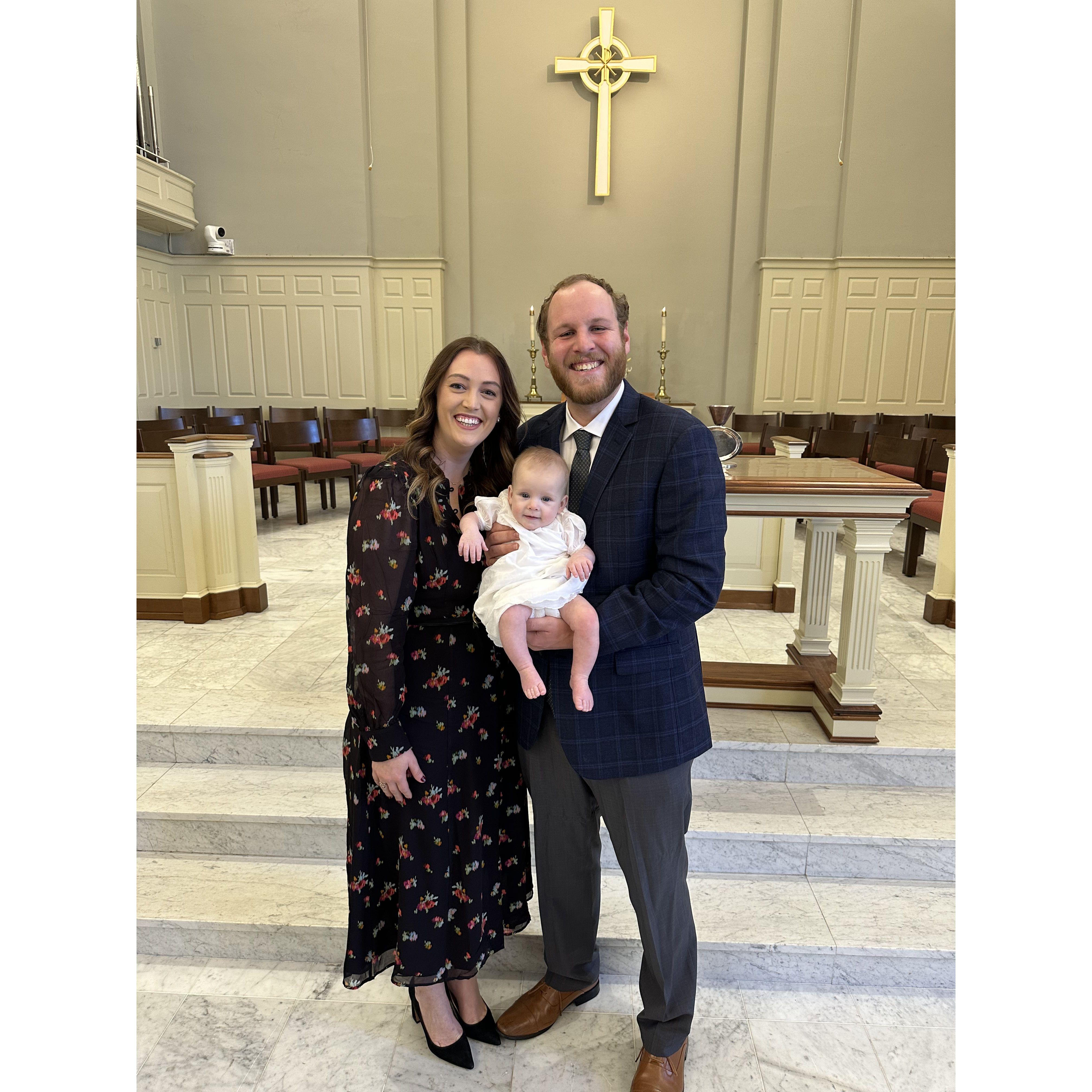 Proud Godparents to our nephew, Davis!