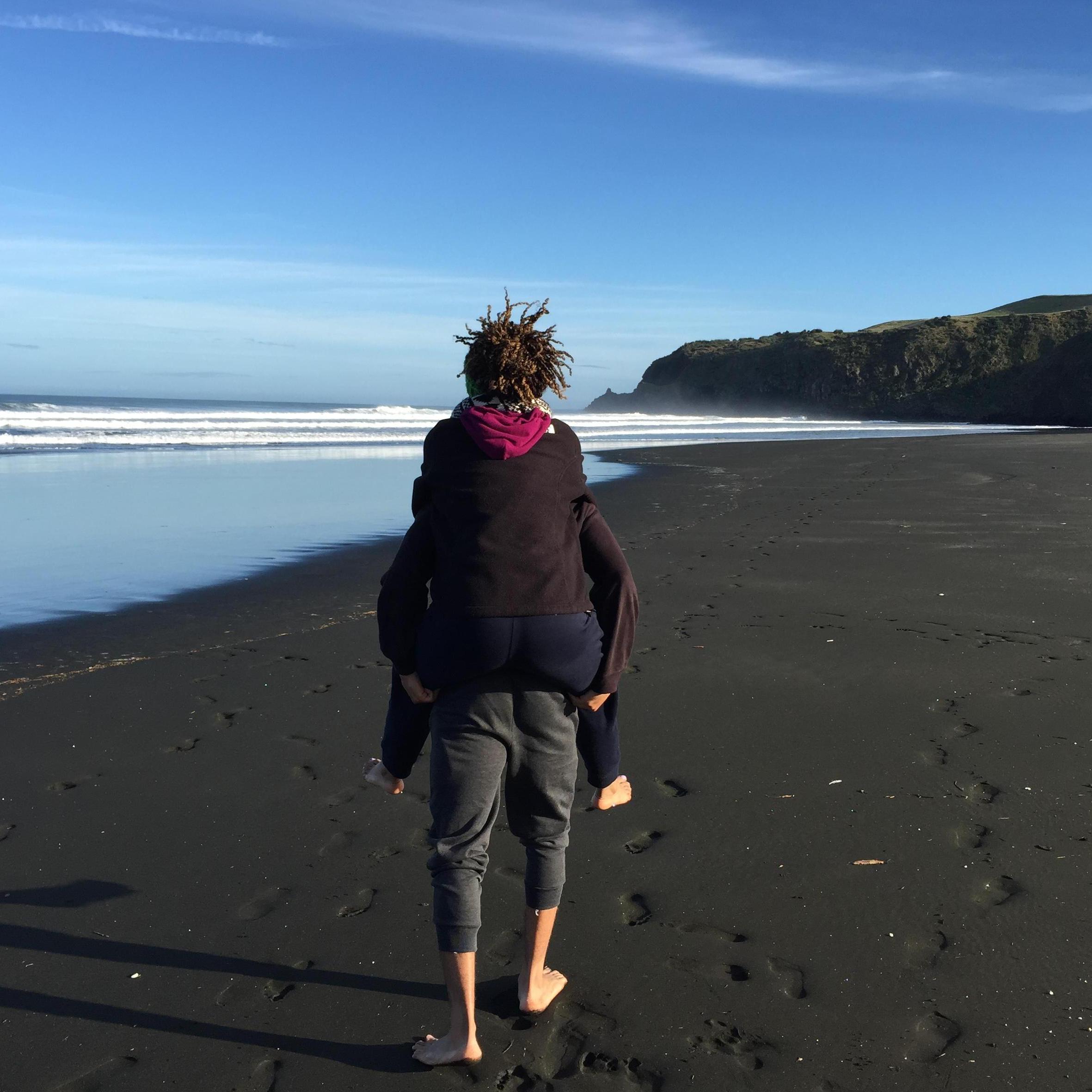 Piggy back rides in New Zealand
