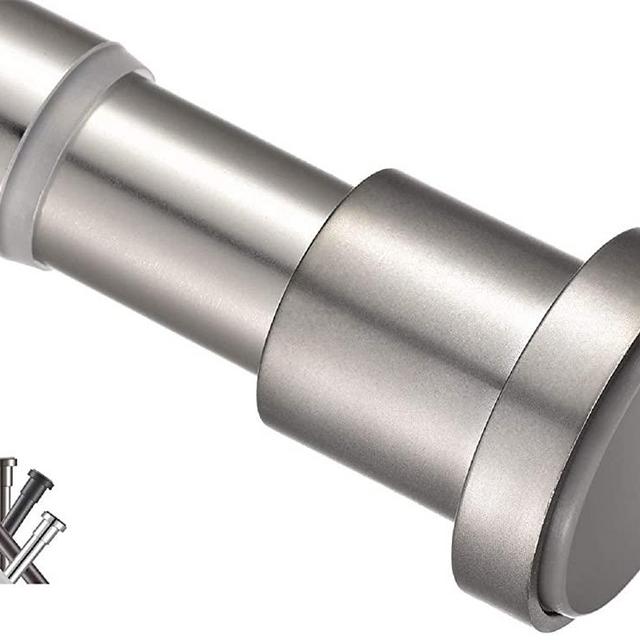 BRIOFOX Tension Curtain Rod 27-43 Inches, Rust-Resistance Shower Curtain Rod for Windows or Doorways, Matte Nickel