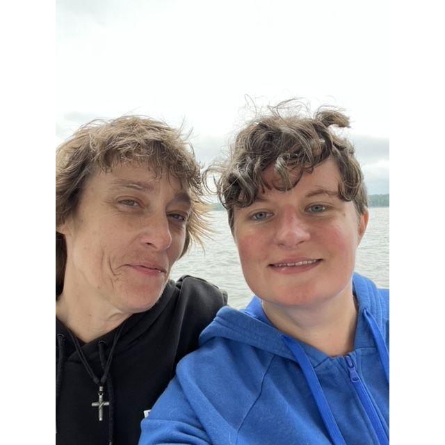Out with friends on a boat trip