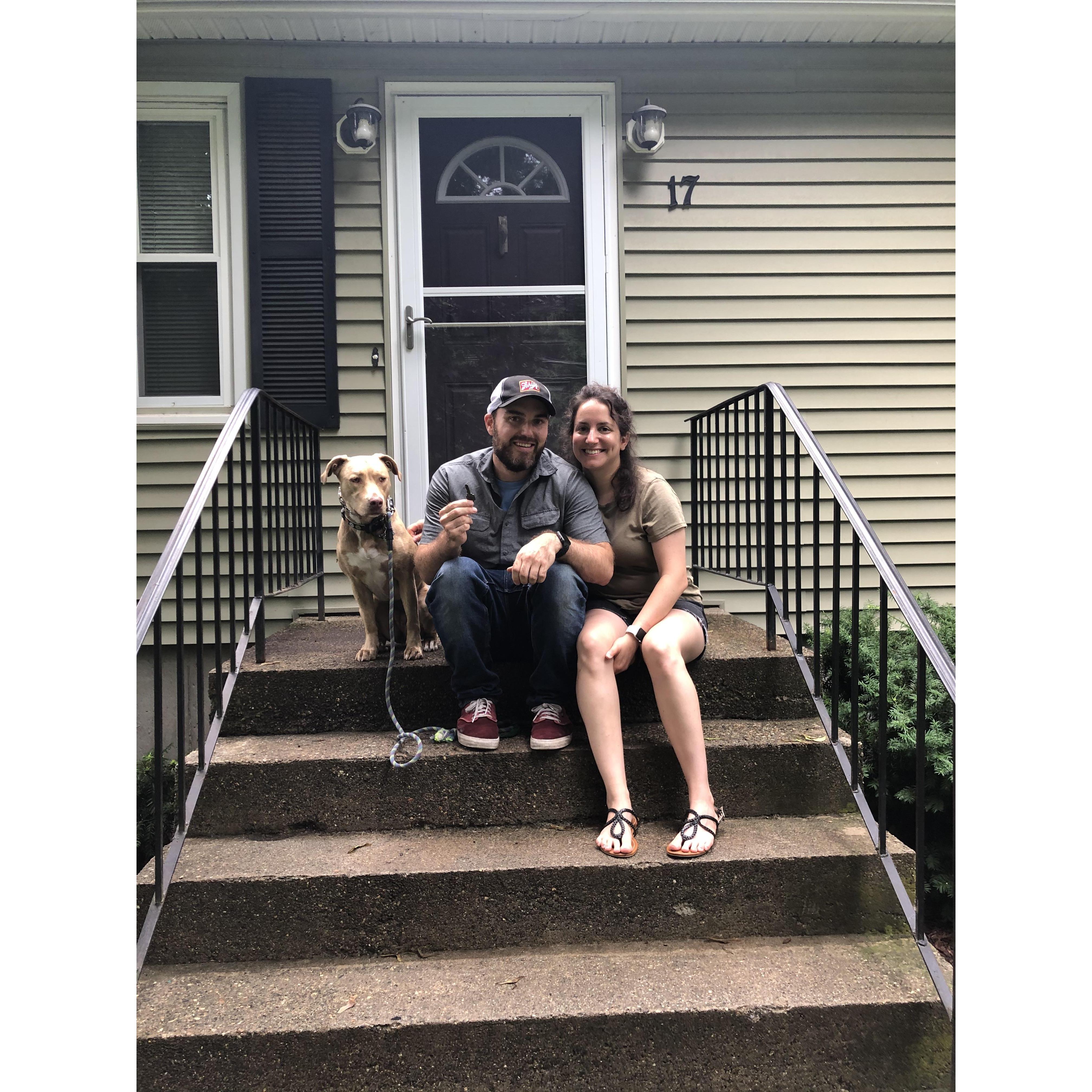 Receiving the keys for our first house!