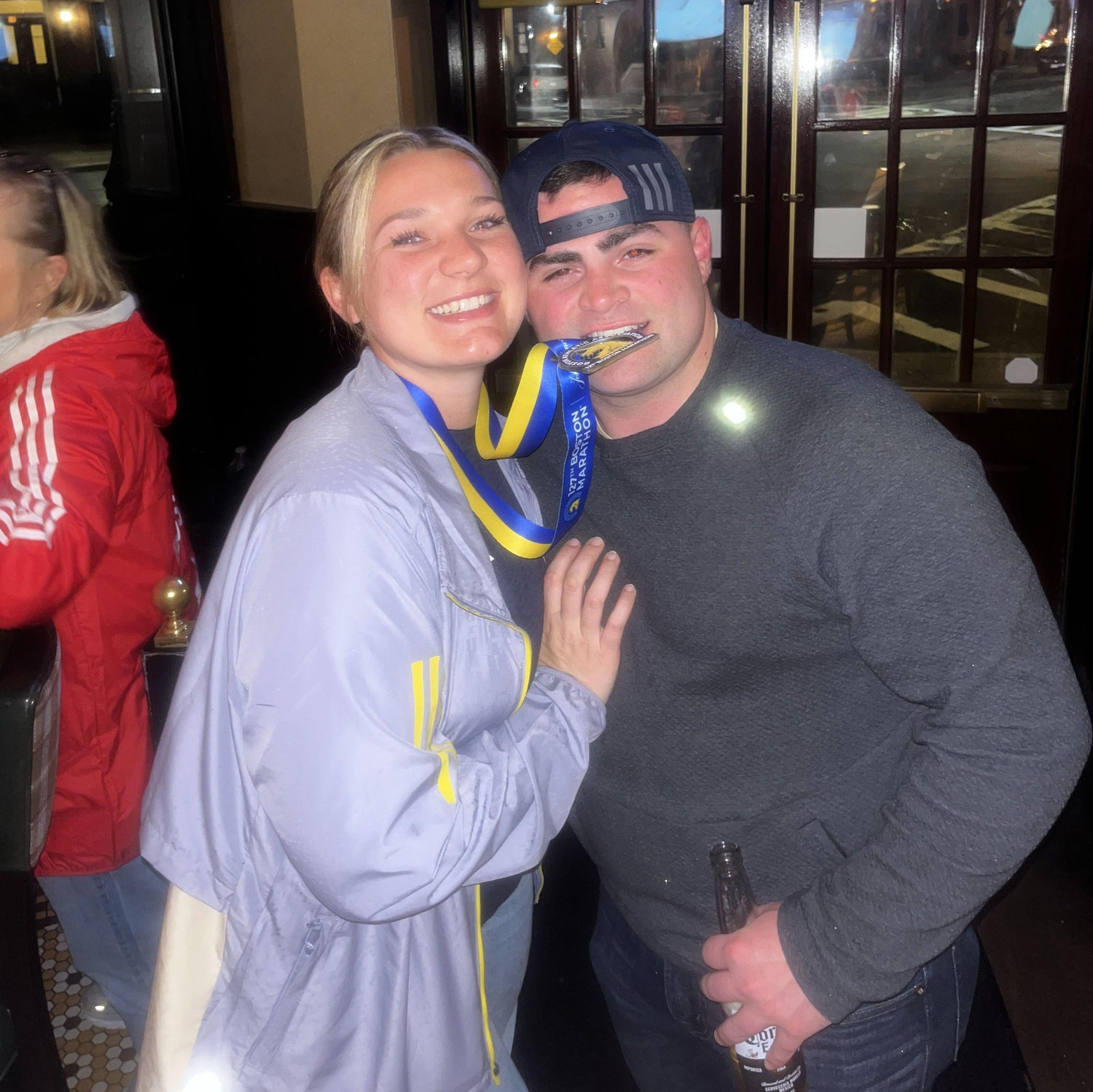 Courtney's biggest fan post Boston Marathon!