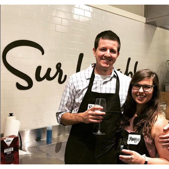 Two of our favorite things: cooking and drinking wine!