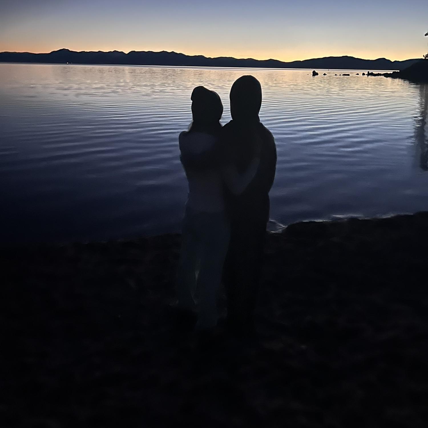 Sunset at Tahoe after snowboarding