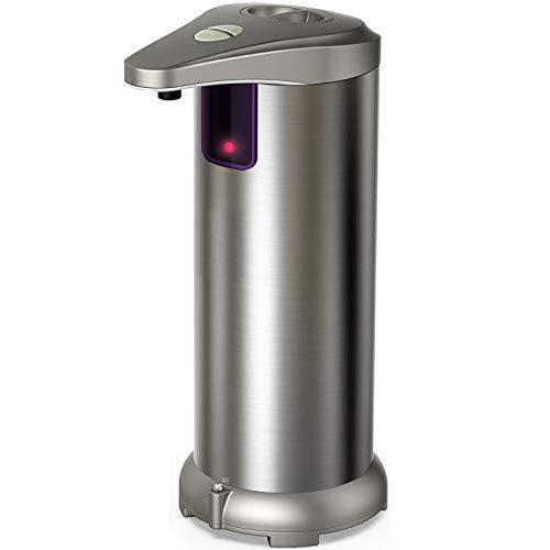 Nozama Automatic Soap Dispenser Equipped with Stainless Steel, Adjustable Switches, Infrared Motion Sensor, Waterproof Base,Suitable for Bathroom Kitchen Hotel Restaurant