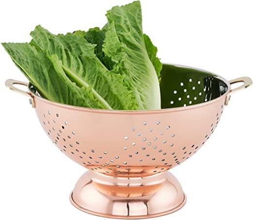 Old Dutch Colander, 9", Copper