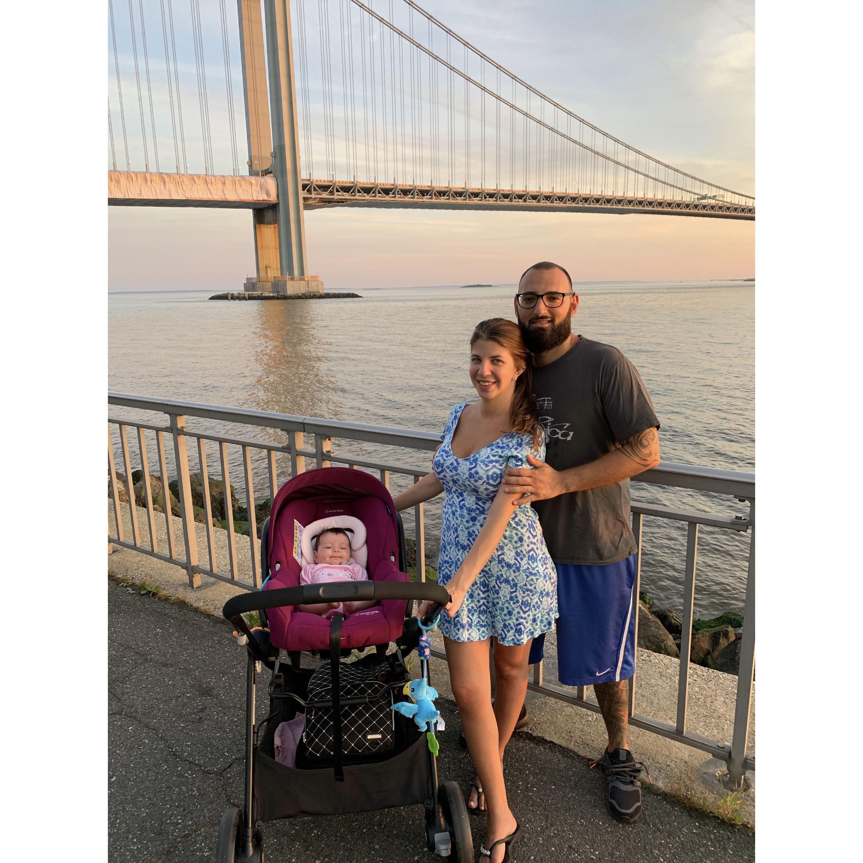 Family walk by the Verrazano