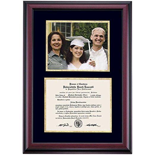 Vanderbilt Commodores Diploma Frame Black Gold Matting Photograph