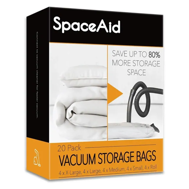 20 Pack Vacuum Storage Bags, Space Saver Sealer Compression Bags
