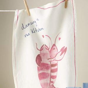 Dinette Lobster Linen Dish Towel