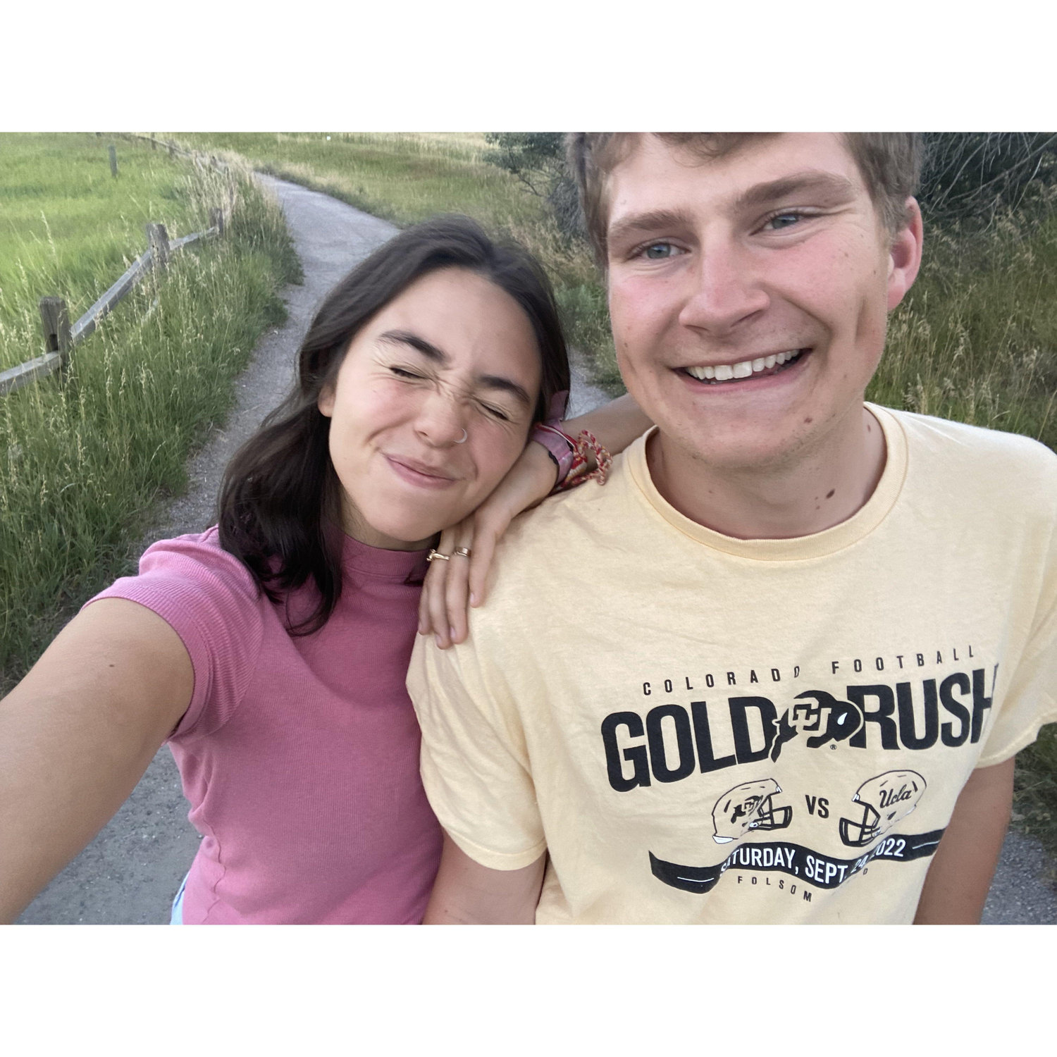Summer of 2023: Josh had just gotten home from Summer Staff and we went on a walk at Wonderland Lake to catch up. It was the best.